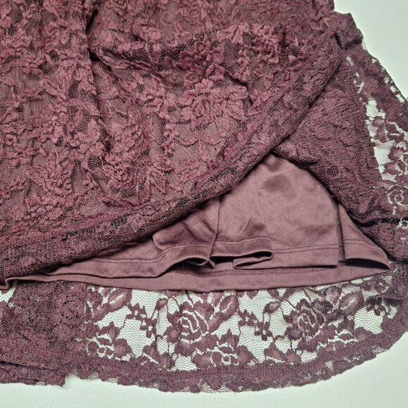 Maurices Lace Dress Purple Womens XXL Layered Slip Mother Bride Groom - Picture 8 of 13